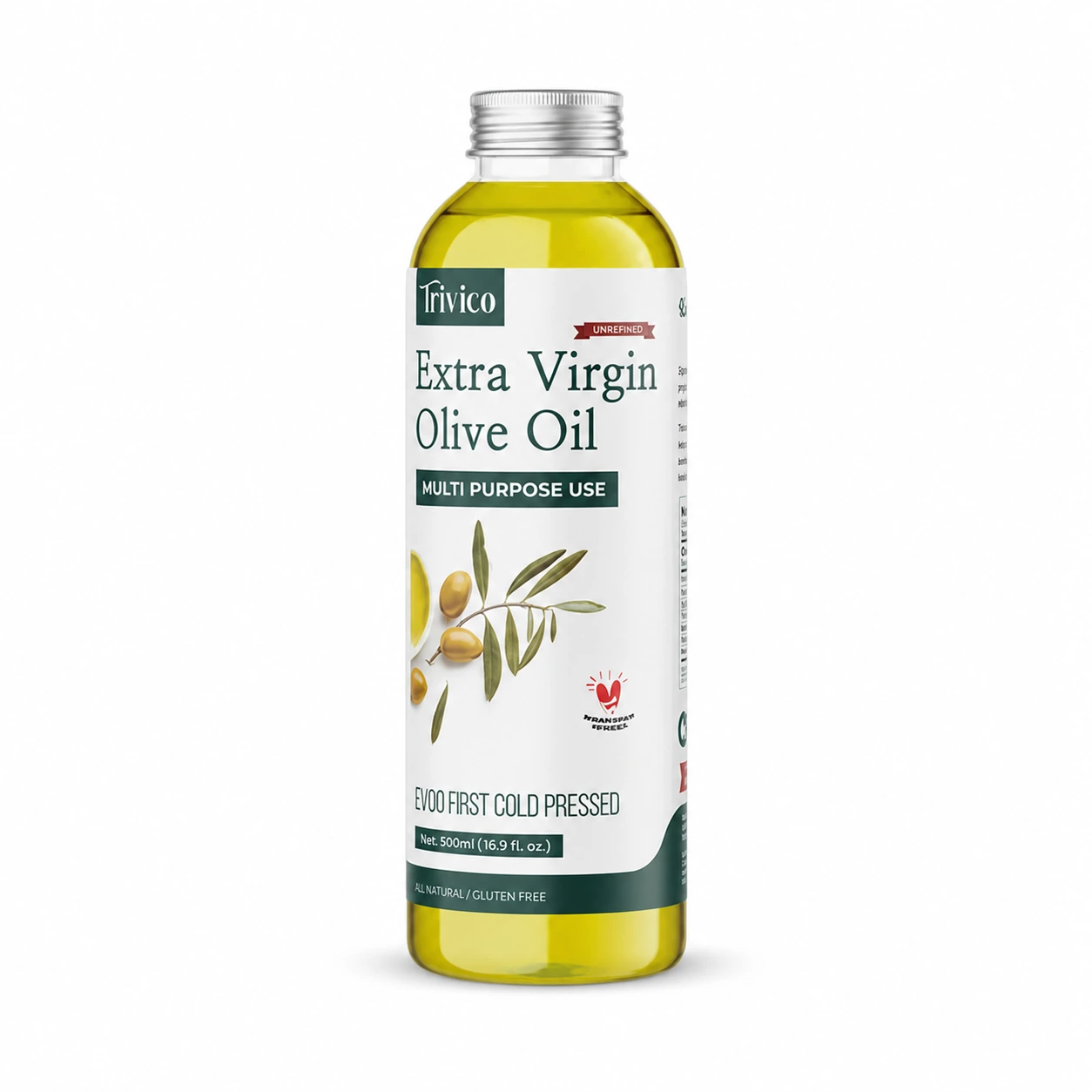 TRIVICO Minyak Zaitun Extra Virgin Olive Oil 500ml Asli | Olive Oil untuk Masak & Minum