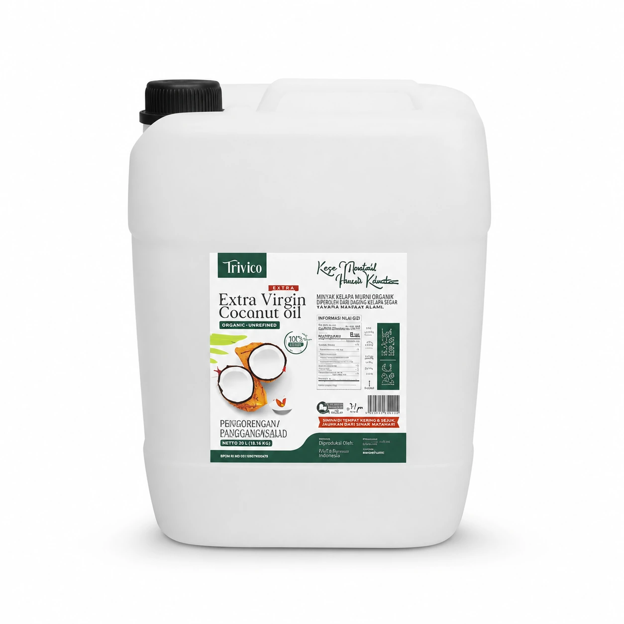 Trivico Minyak VCO Organik Virgin Coconut Oil 20.5 Liter