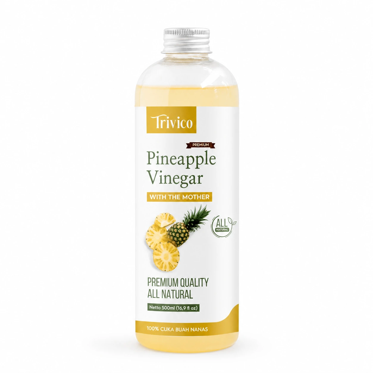 TRIVICO Cuka Nanas Organik 500ml With Mother Pineapple Vinegar Fermentasi Alami