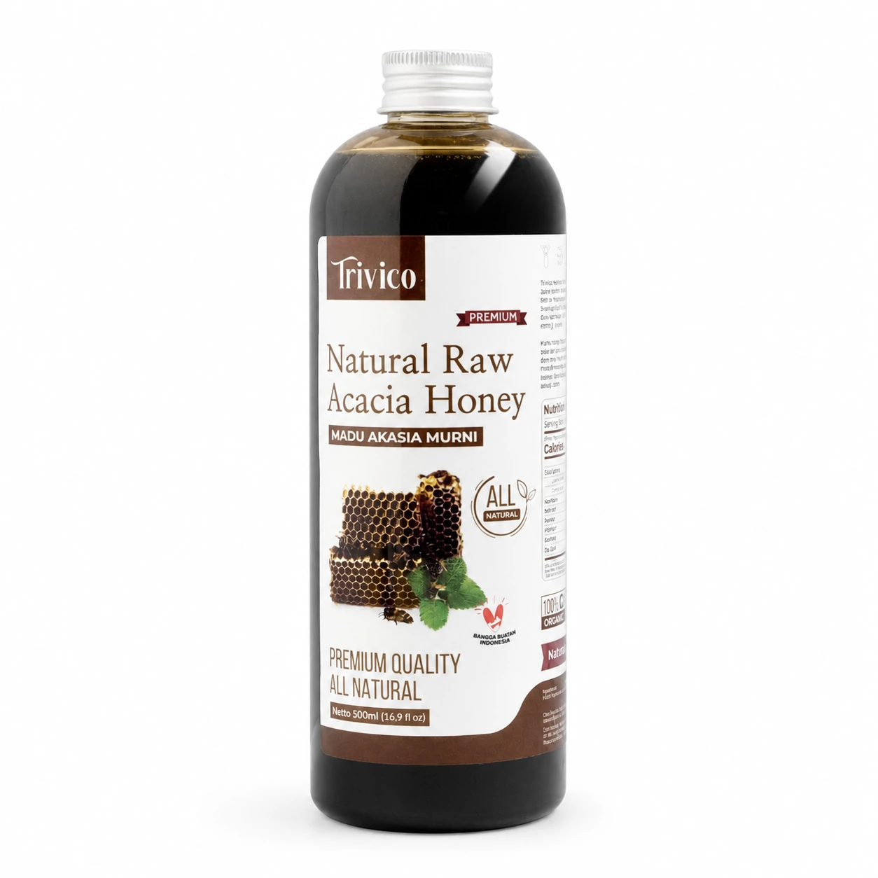 Trivico Madu Akasia 500ml (720gr) - Madu Murni 100% Asli Kaya Manfaat
