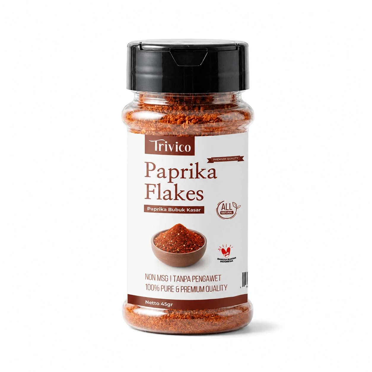 TRIVICO Paprika Flakes 45gr Paprika Bubuk Kasar Kering Tabur Bumbu Tabur Masakan Non MSG