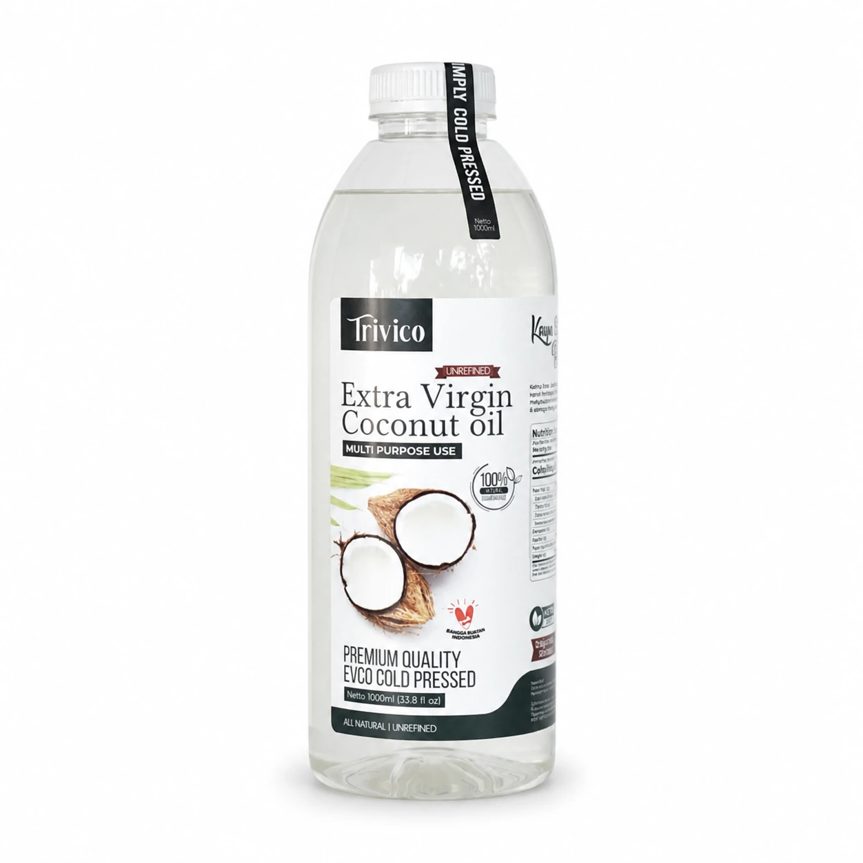Trivico Minyak VCO Organik Virgin Coconut Oil 1 Liter - 100% Murni Kelapa