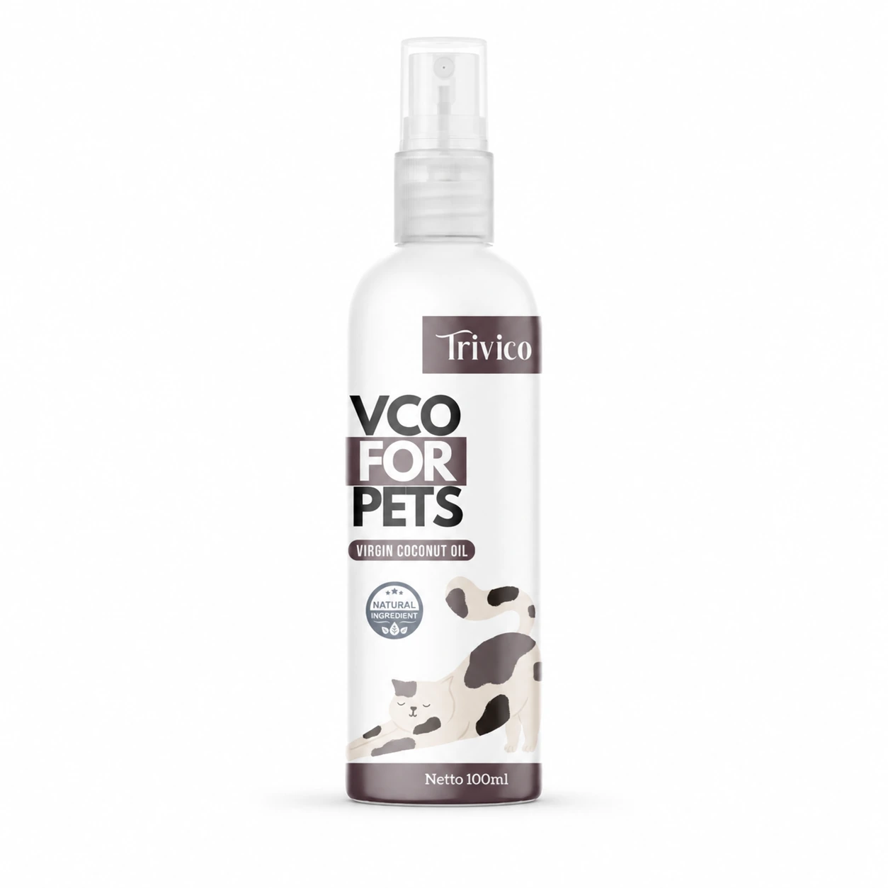 Trivico Minyak VCO Hewan Spray 100ml - Obat Ampuh Scabies, Kurap, Gudik, serta Jamur pada Hewan
