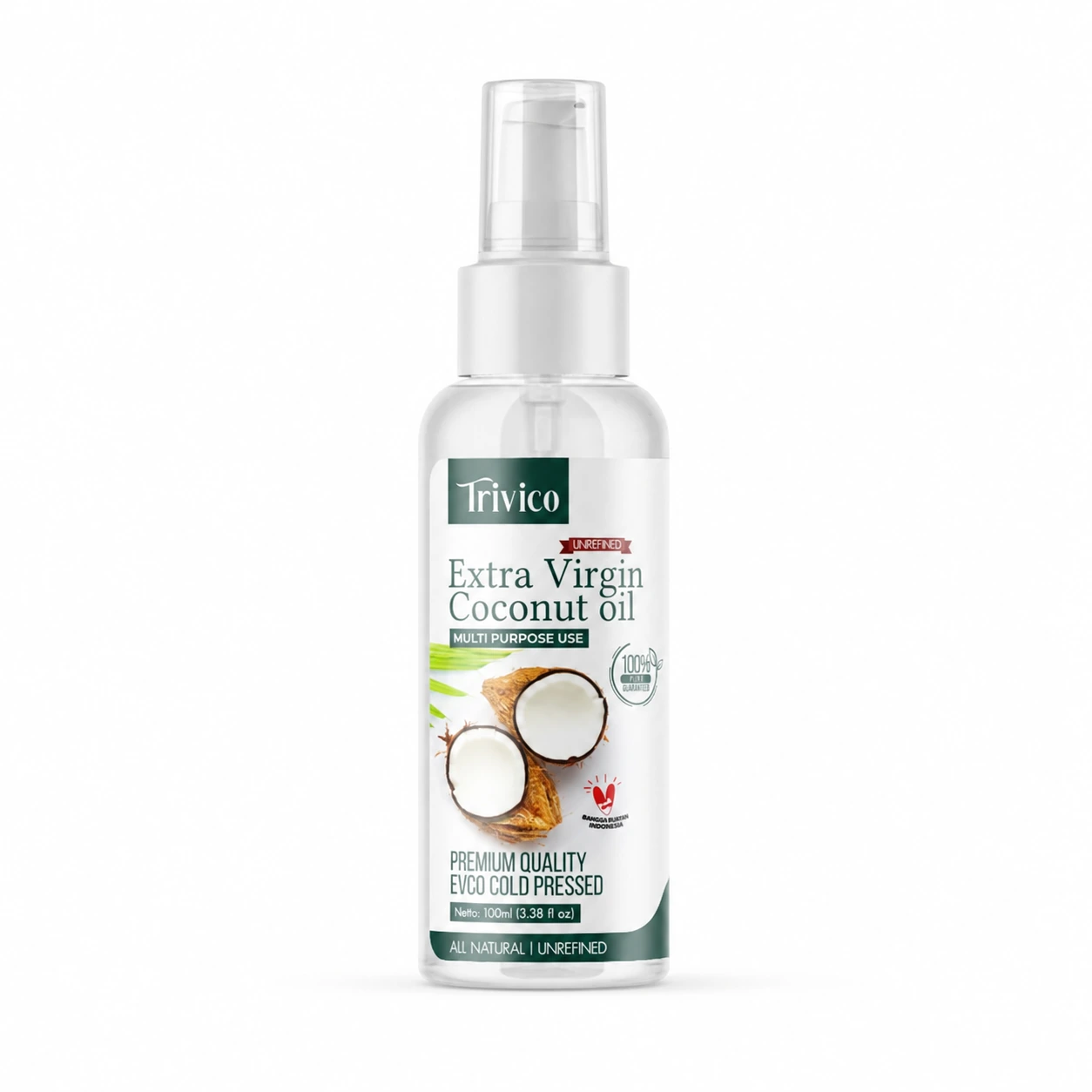 Trivico Minyak VCO Organik Virgin Coconut Oil Spray 100ml - Untuk Masak, Salad Dressing dan Menumis