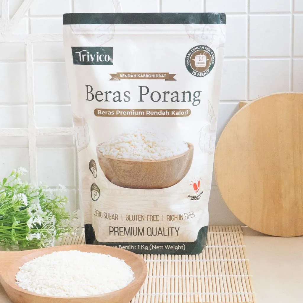 Trivico Beras Porang 1Kg - Rendah Kalori & Karbohidrat