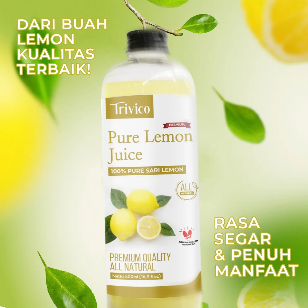 Trivico Sari Lemon Murni 100% - Minuman Diet Sehat & Detox Alami