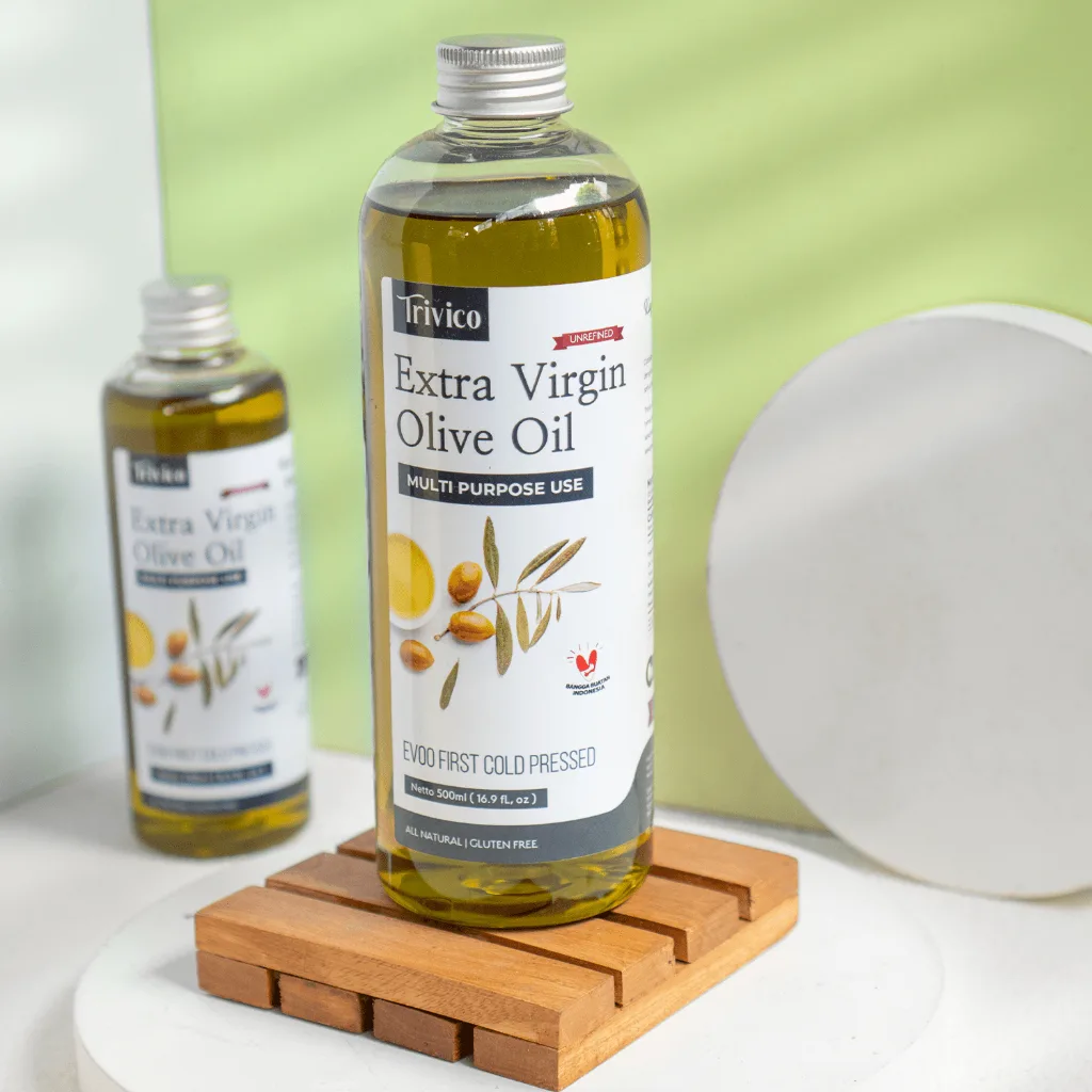 TRIVICO Minyak Zaitun Extra Virgin Olive Oil 500ml Asli | Olive Oil untuk Masak & Minum