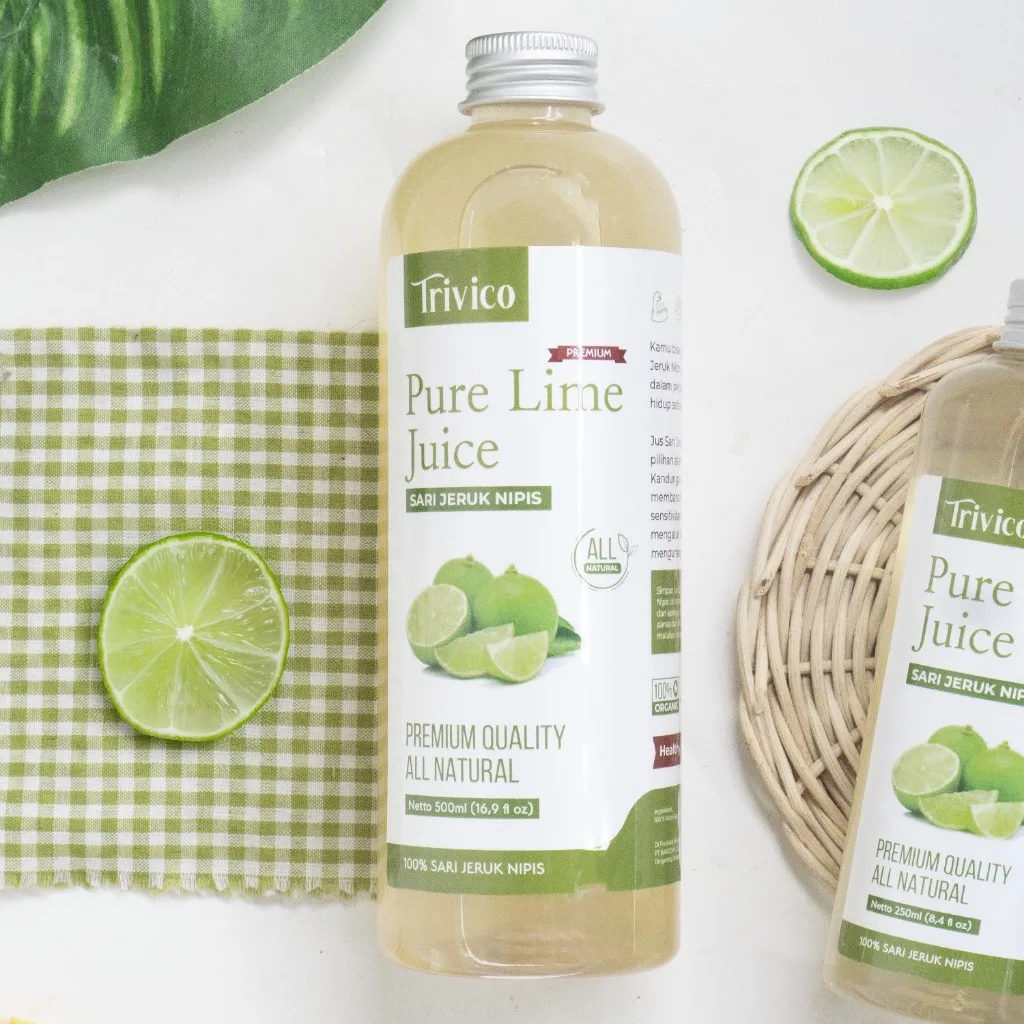 Trivico Sari Jeruk Nipis - Minuman Detoks Alami Segar & Sehat, Perasan Jeruk Nipis Murni 250ml
