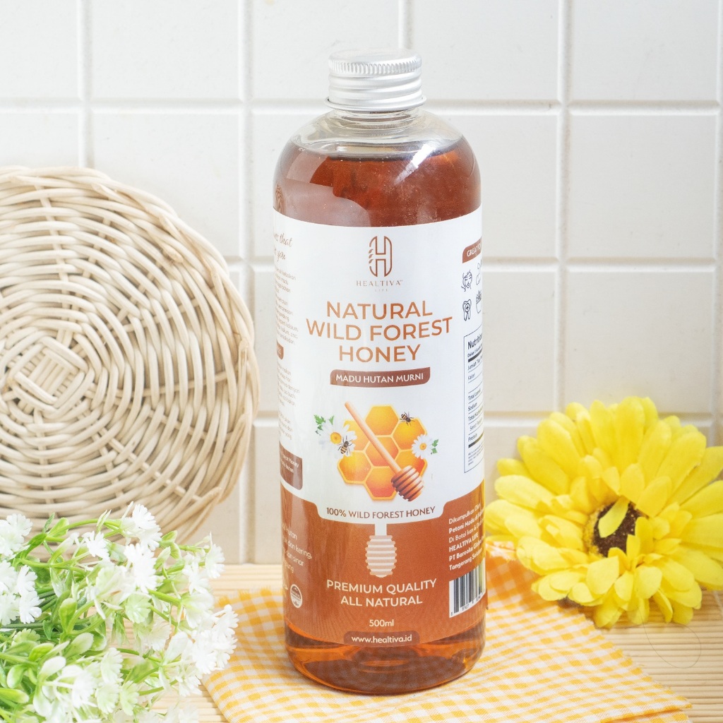 HEALTIVA Madu Hutan Murni 500ml Madu Asli Tanpa Campuran Raw Honey Alami