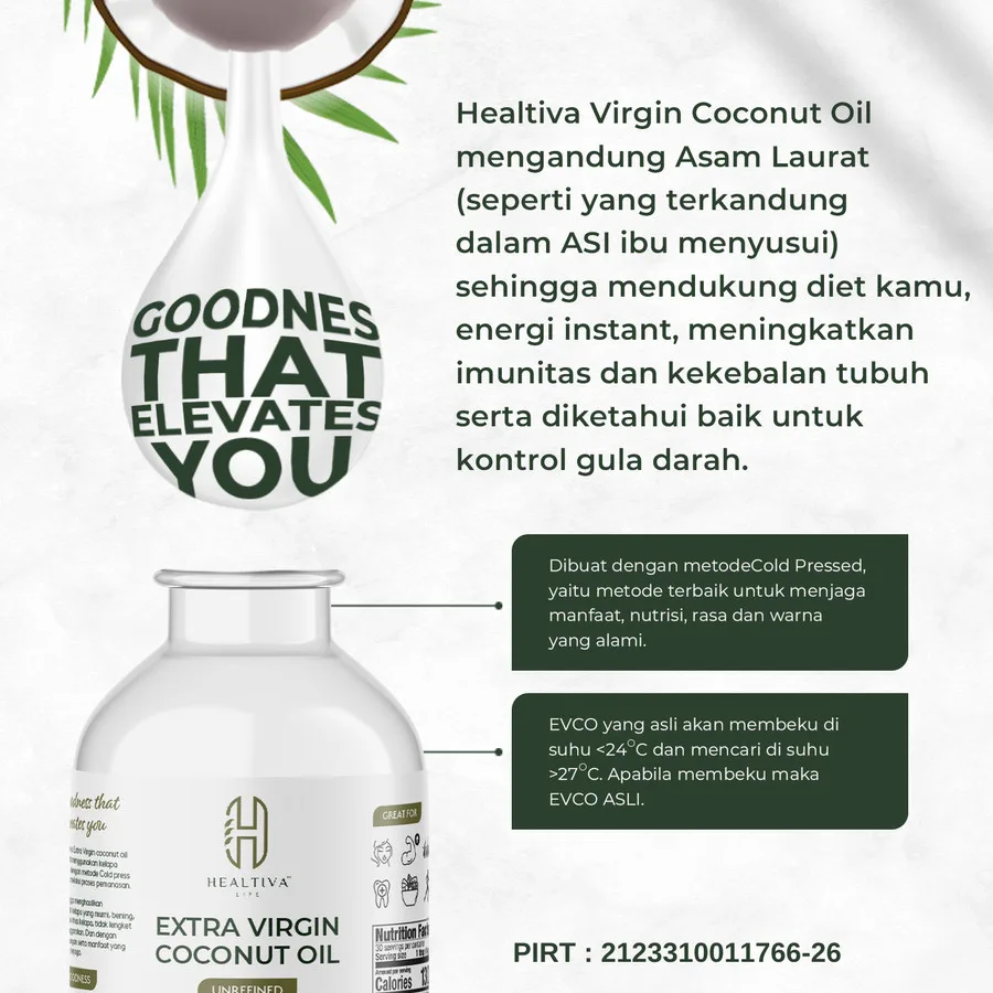 HEALTIVA VCO 5 Liter Minyak Kelapa Murni Extra Virgin Coconut Oil