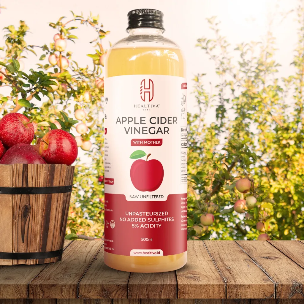 HEALTIVA Cuka Apel With The Mother 500ml Apple Cider Vinegar Diet & Detox
