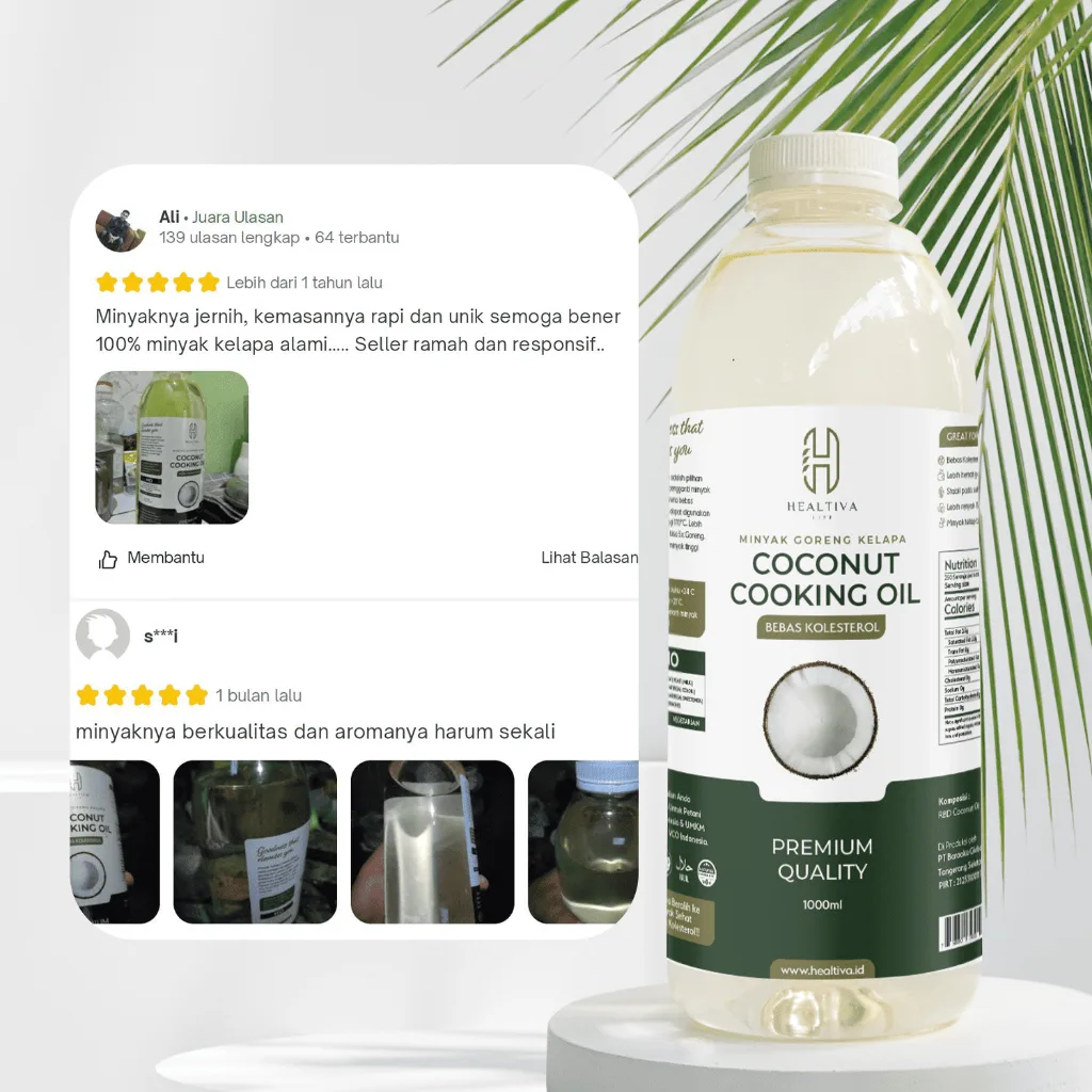 HEALTIVA Minyak Goreng Kelapa Murni RBD 5 Liter Coconut Cooking Oil Sehat