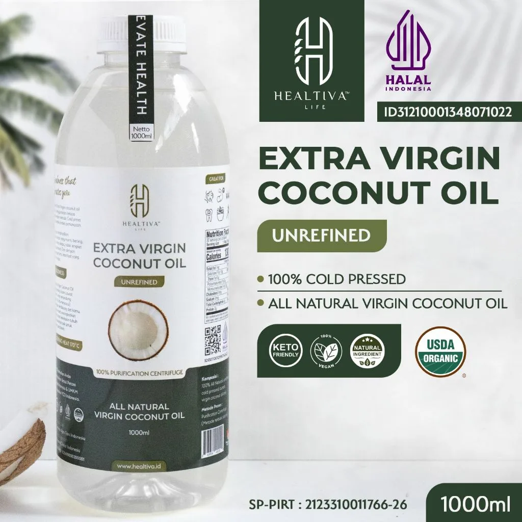 VCO 1 Liter Minyak Kelapa Murni Extra Virgin Coconut Oil