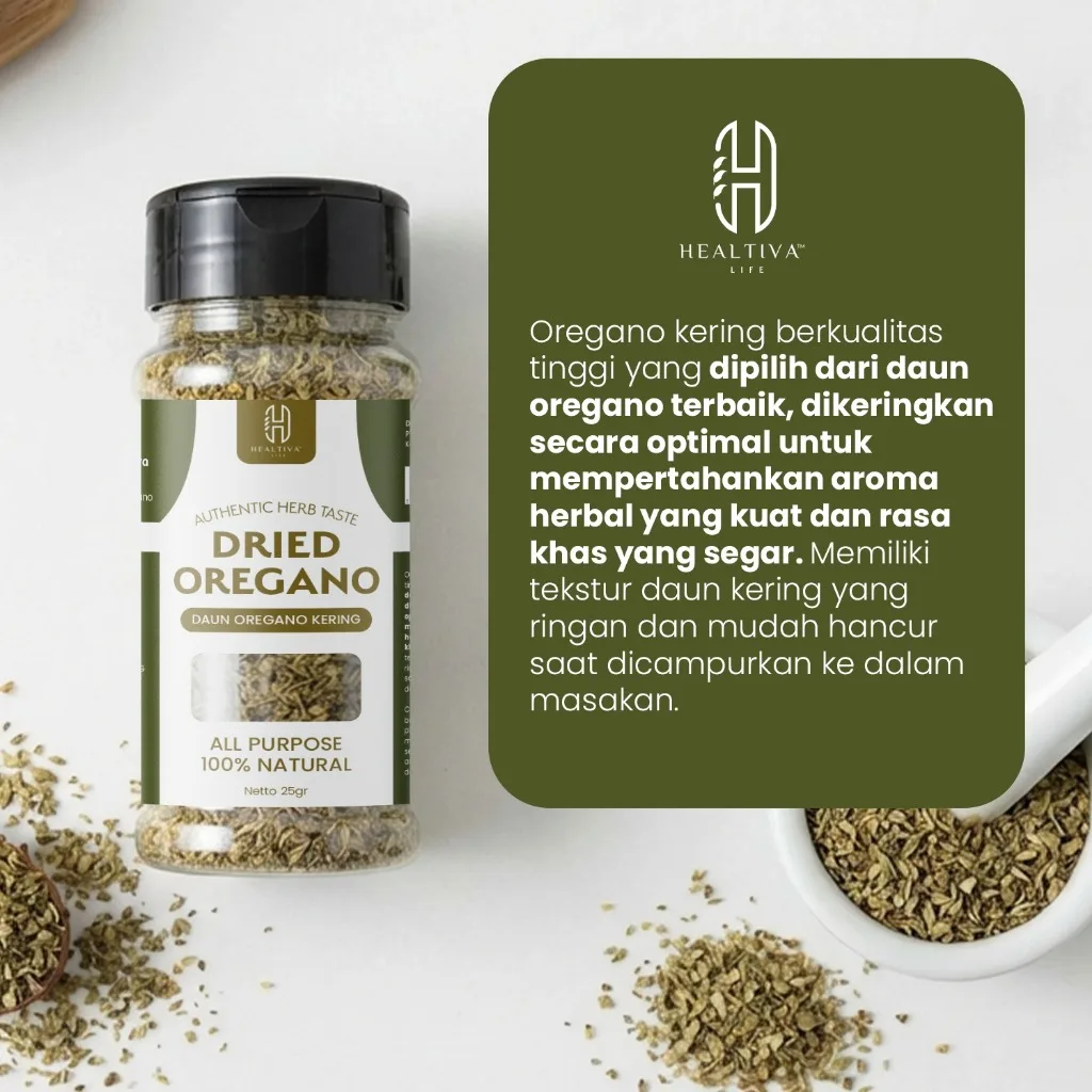 HEALTIVA Daun Oregano Kering 25gr Dried Oregano Non MSG