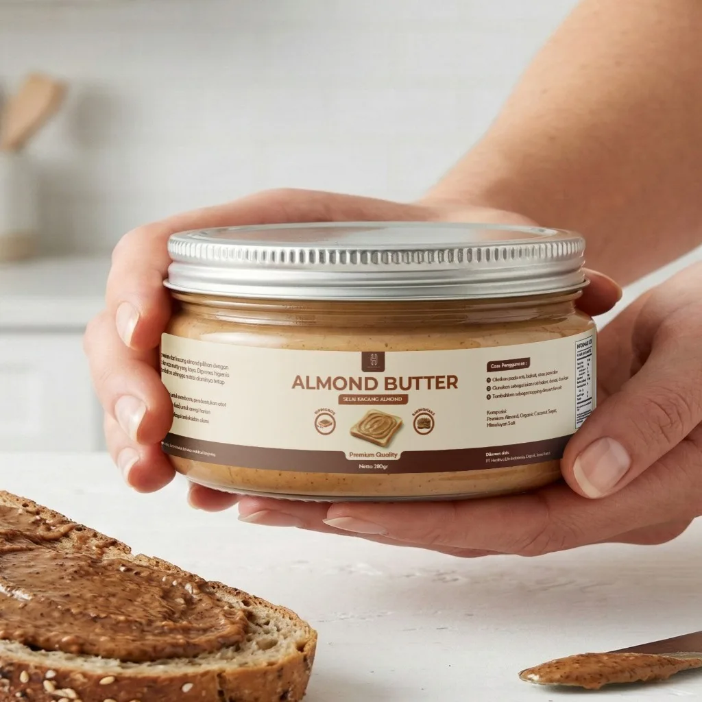 HEALTIVA Almond Butter 250gr Selai Kacang Almond Creamy Gula Kelapa Organik Premium Spread