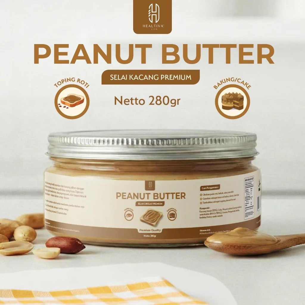 Peanut Butter 280gr Selai Kacang Creamy Manis Lembut Oles Roti Healthy Spread