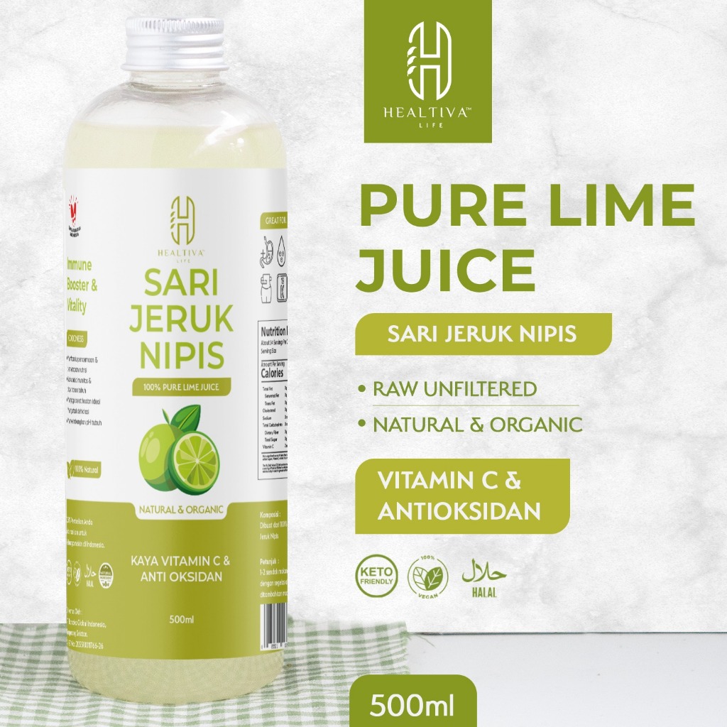 HEALTIVA Sari Jeruk Nipis 500ml Perasan Jeruk Nipis Murni Minuman Kesehatan