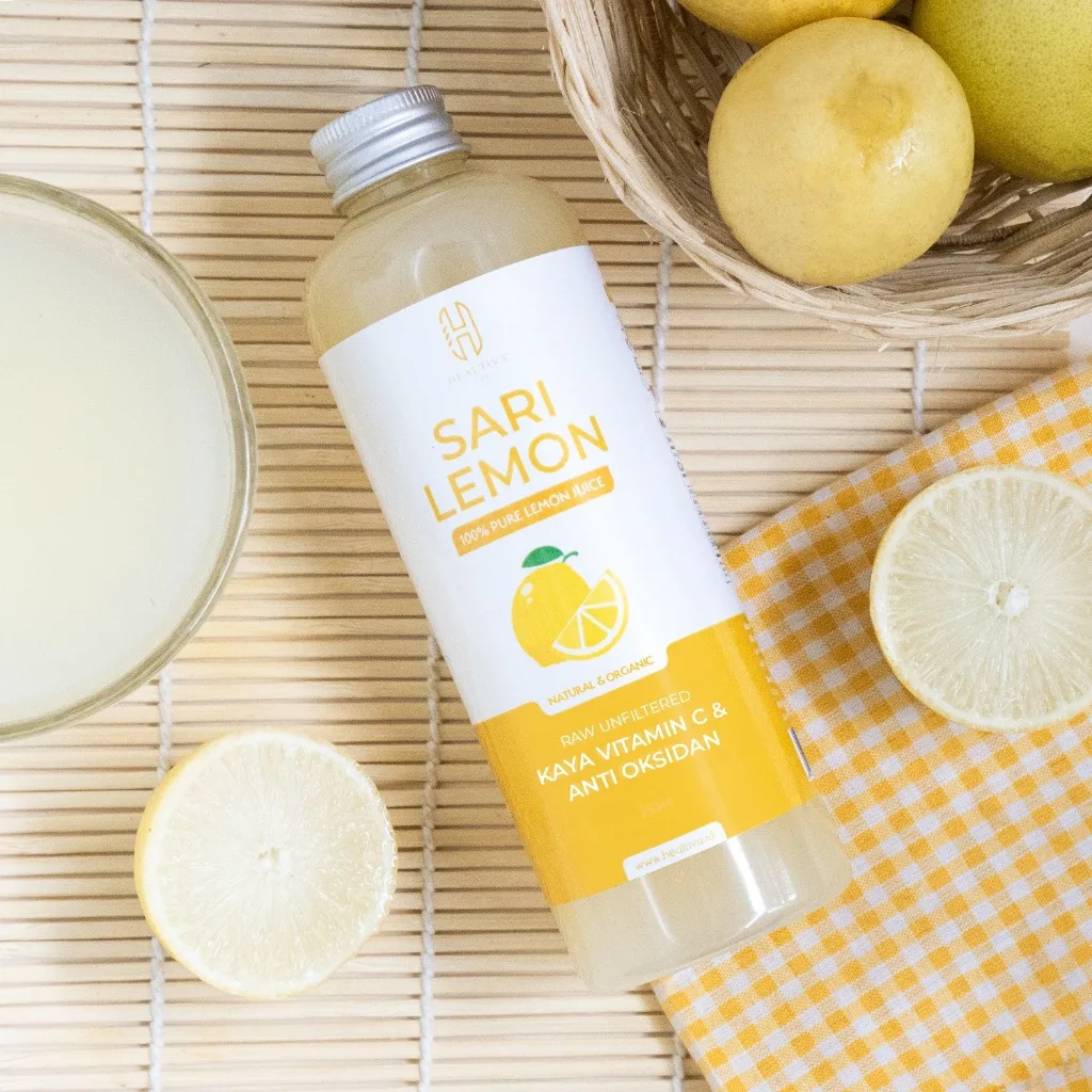 HEALTIVA Sari Lemon Murni 500ml Perasan Air Lemon Asli Minuman Kesehatan