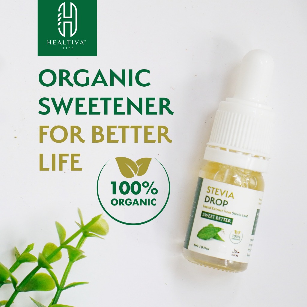 HEALTIVA Stevia Tetes Cair 5ml Natural Sweetener Pengganti Gula
