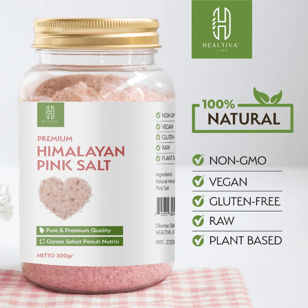HEALTIVA Garam Himalaya Murni 300gr Garam Himalaya Original Himalayan Pink Salt