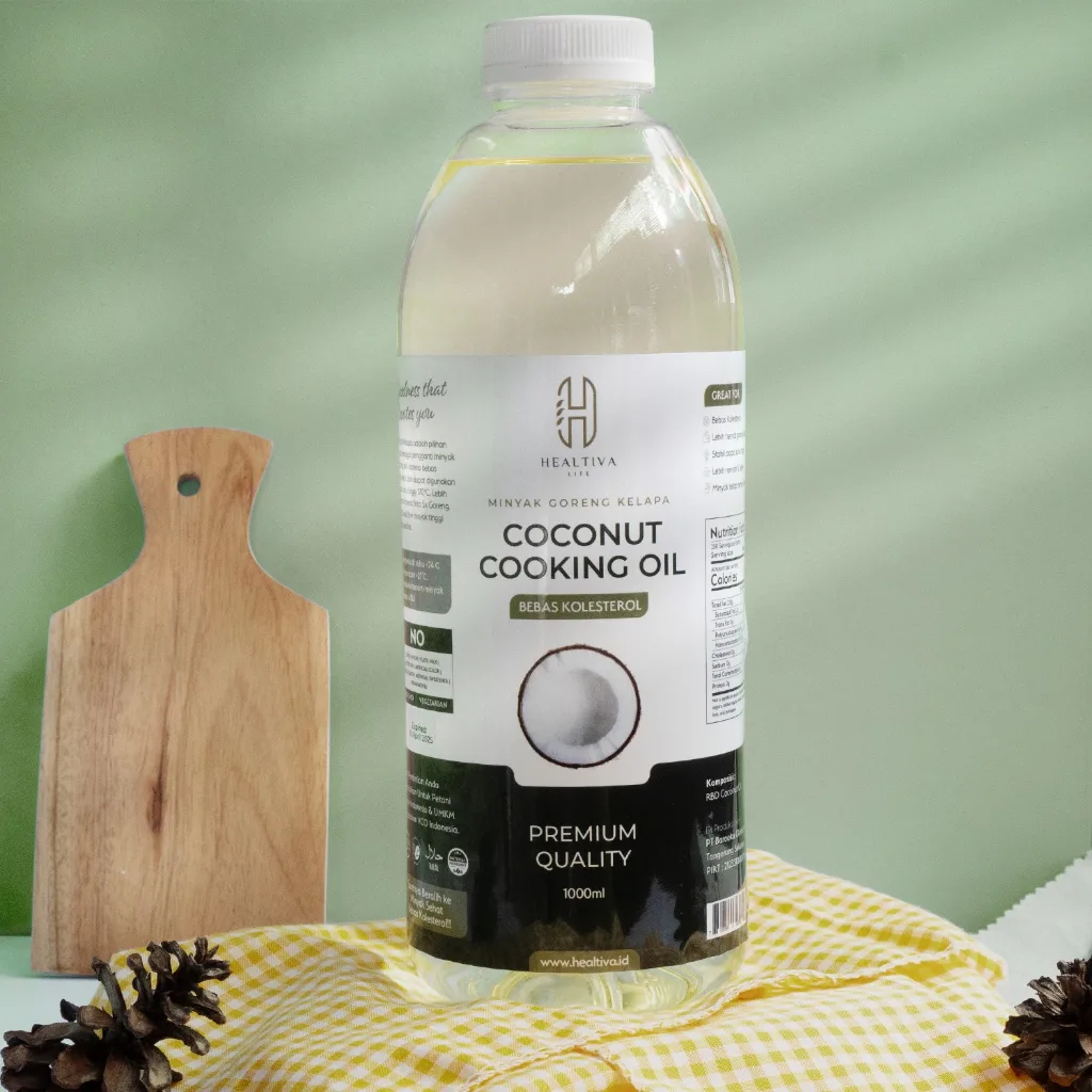 HEALTIVA Minyak Goreng Kelapa Murni RBD 1 Liter Coconut Cooking Oil Sehat