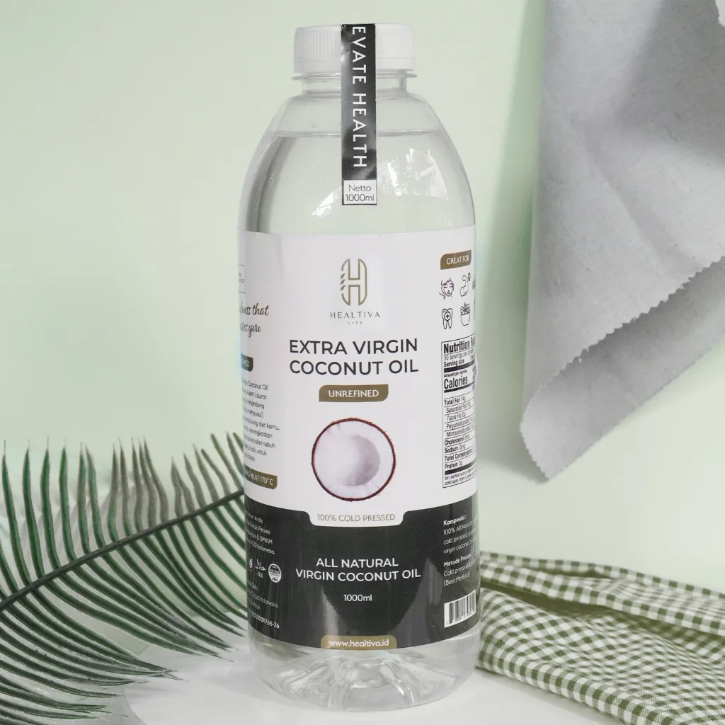HEALTIVA VCO 1 Liter Minyak Kelapa Murni Extra Virgin Coconut Oil