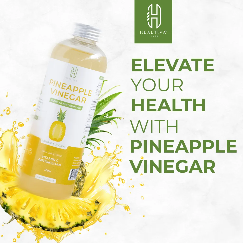 HEALTIVA Cuka Nanas Original Untuk Keshatan 500ml With Mother | Pineapple Vinegar Fermentasi Alami