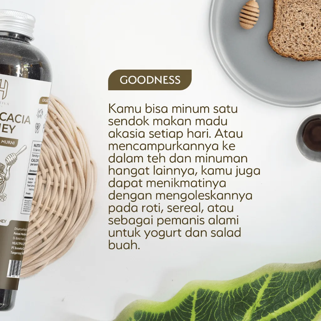HEALTIVA Madu Akasia Murni 500ml Acacia Honey Asli 100% Tanpa Campuran
