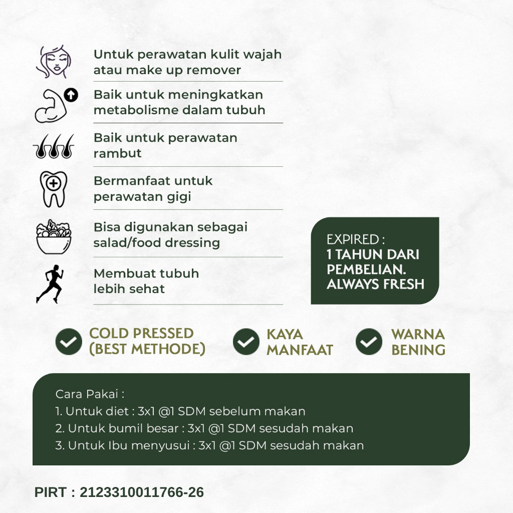 HEALTIVA VCO 100ml Minyak Kelapa Murni Extra Virgin Coconut Oil