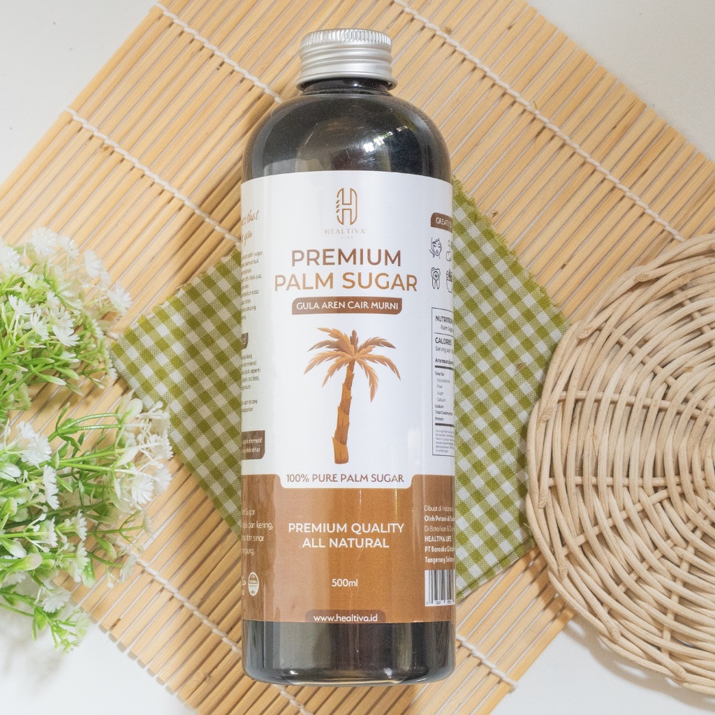 HEALTIVA Gula Aren Cair Murni 500ml Gula Aren Asli Brown Sugar Pemanis Alami