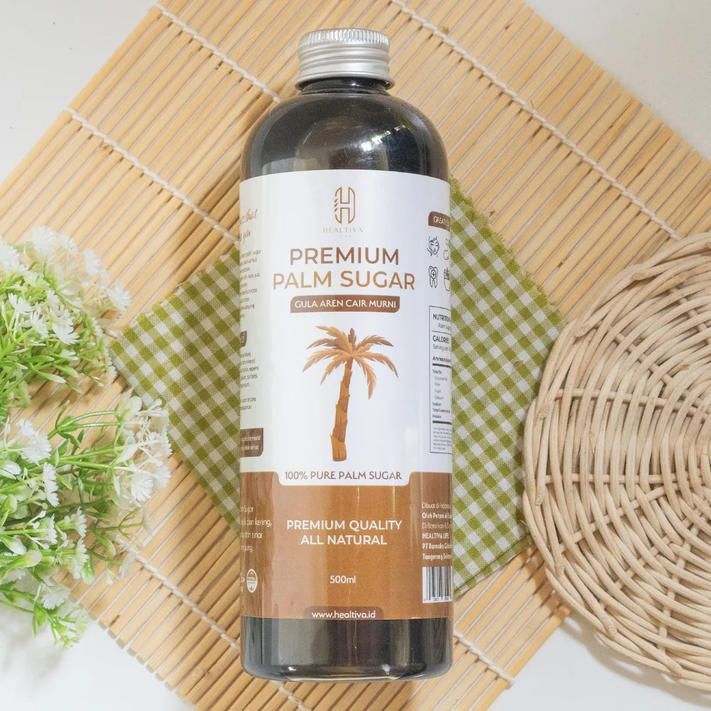 HEALTIVA Gula Aren Cair Murni 500ml Gula Aren Asli Brown Sugar Pemanis Alami