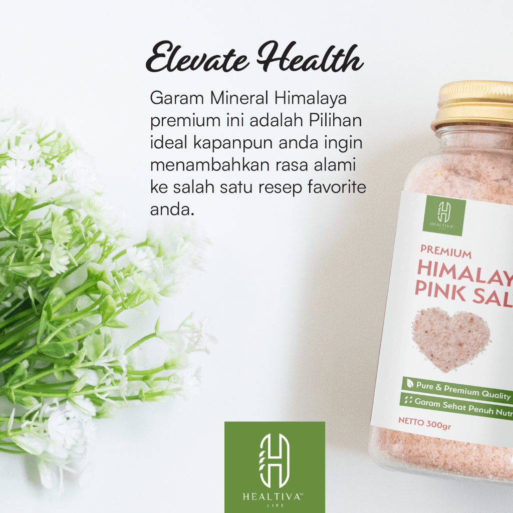 HEALTIVA Garam Himalaya Murni 300gr Garam Himalaya Original Himalayan Pink Salt