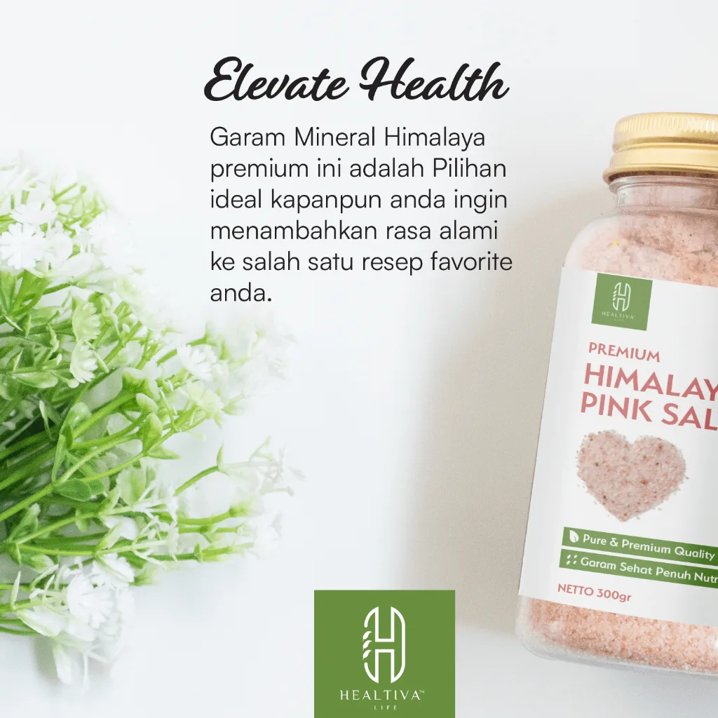 HEALTIVA Garam Himalaya Murni 300gr Garam Himalaya Original Himalayan Pink Salt