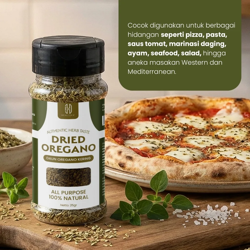 HEALTIVA Daun Oregano Kering 25gr Dried Oregano Non MSG