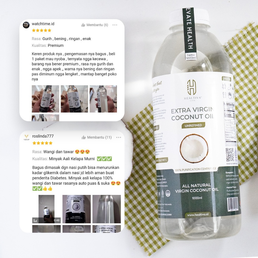 HEALTIVA VCO 250ml Minyak Kelapa Murni Extra Virgin Coconut Oil