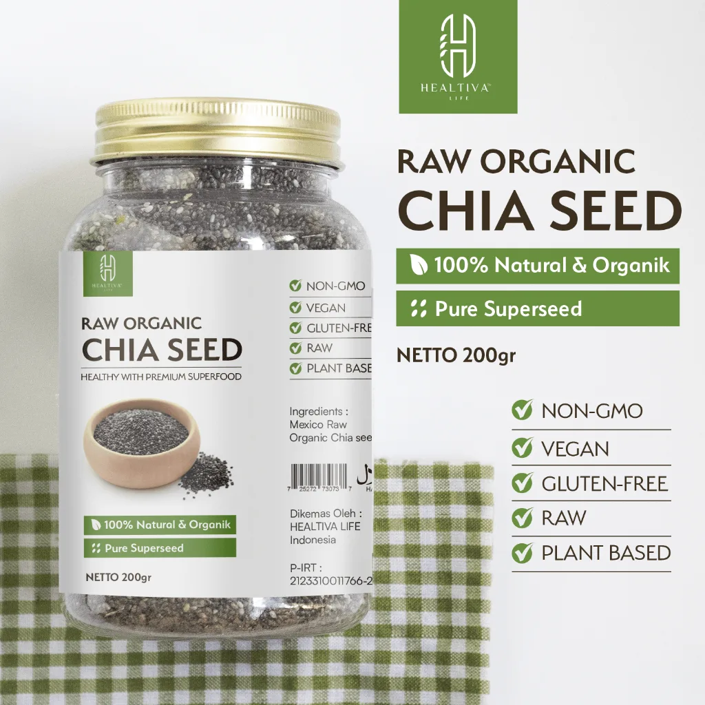 Chia Seed Hitam 200gr Mexico Black Chia Seed Premium Biji Chia Superfood