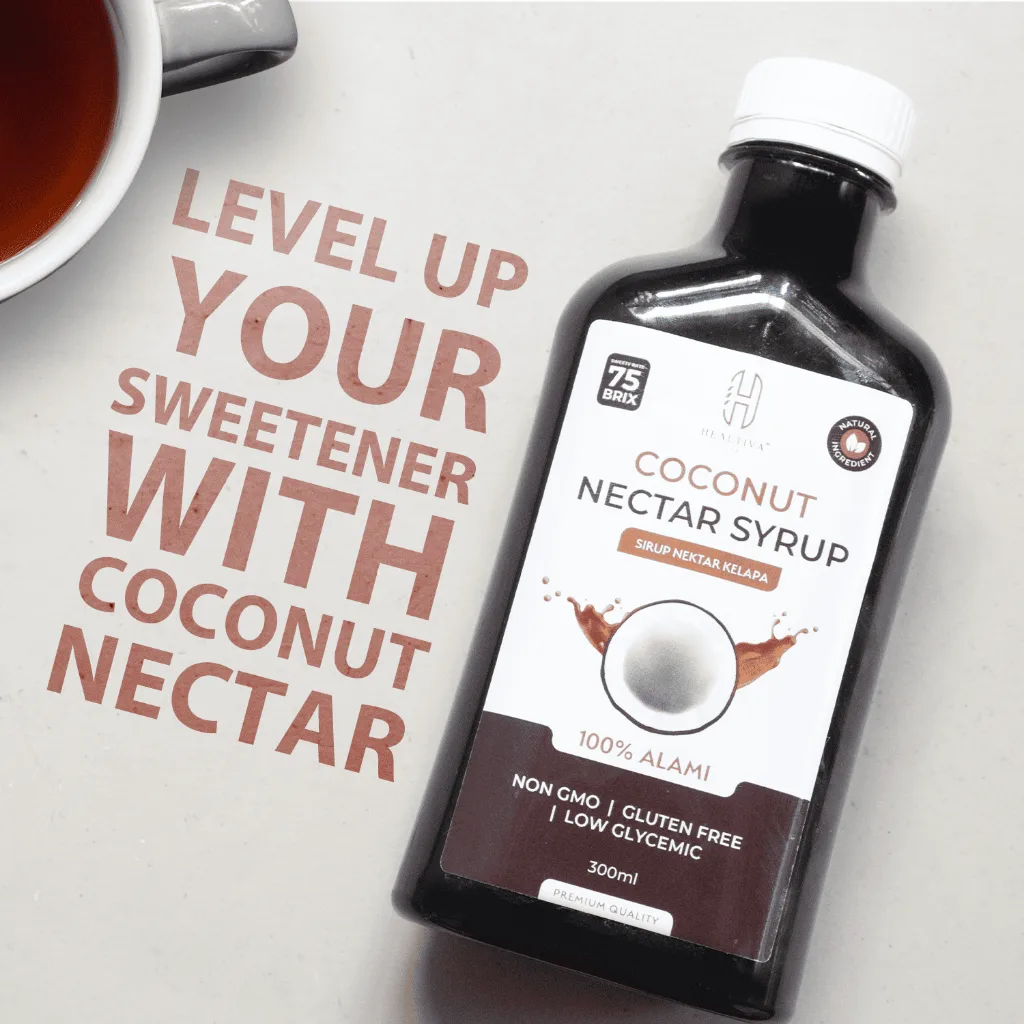 HEALTIVA Gula Kelapa Cair 300ml Coconut Nectar Syrup Pemanis Alami Pengganti Gula