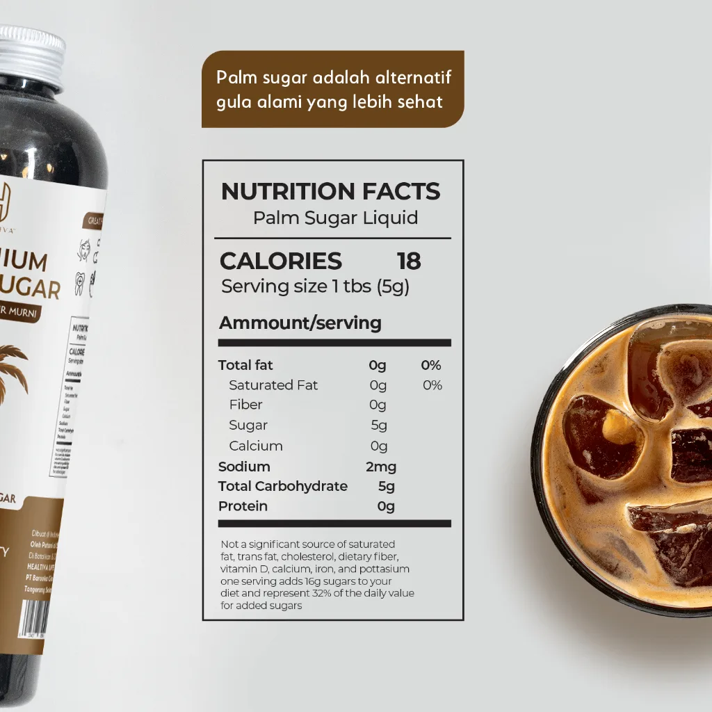 HEALTIVA Gula Aren Cair Murni 500ml Gula Aren Asli Brown Sugar Pemanis Alami