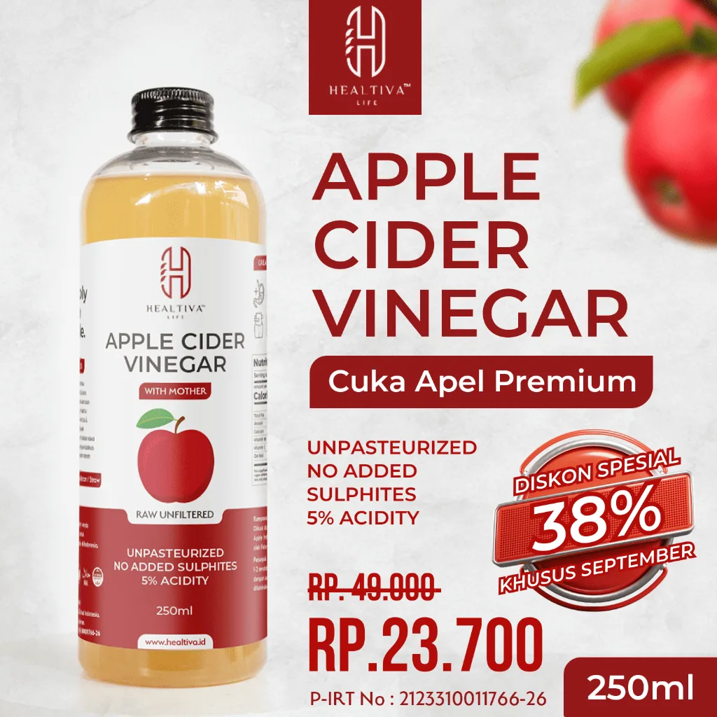 Cuka Apel With The Mother 500ml Apple Cider Vinegar Diet & Detox