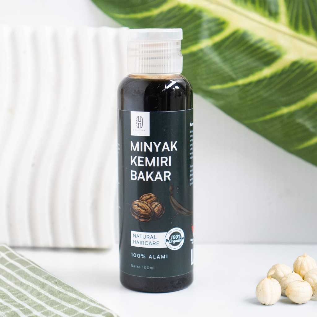 HEALTIVA Minyak Kemiri Bakar 100ml Penghitam Rambut