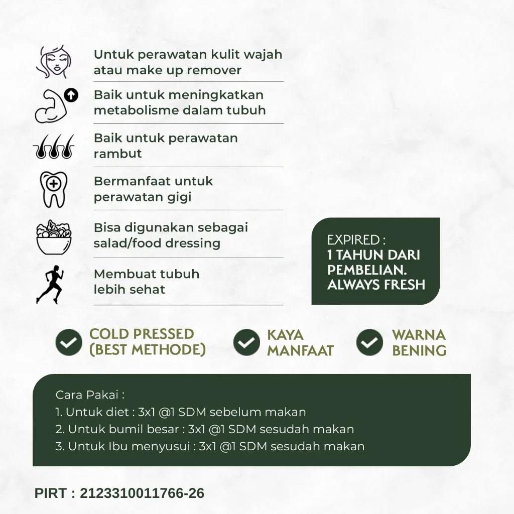 HEALTIVA VCO 250ml Minyak Kelapa Murni Extra Virgin Coconut Oil