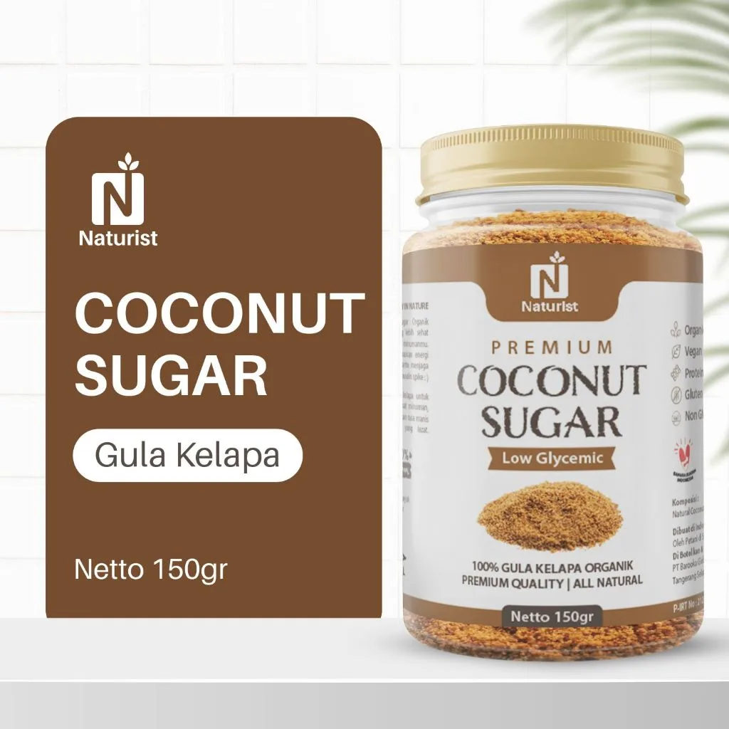NATURIST Coconut Sugar Bubuk 150gr Gula Kelapa Alami Pemanis Alami Sehat