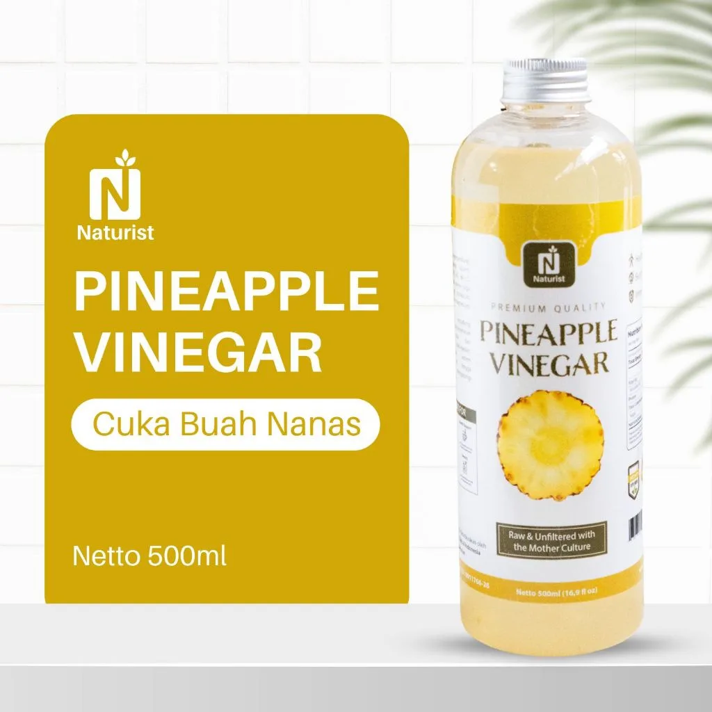 NATURIST Cuka Nanas Murni 500ml With The Mother Pineapple Vinegar Fermentasi Alami
