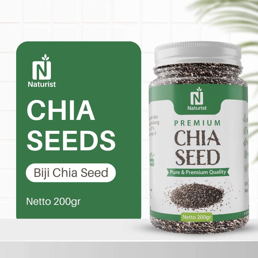 NATURIST Chia Seed 200gr Biji Chia Premium Superfood Tinggi Serat & Omega 3