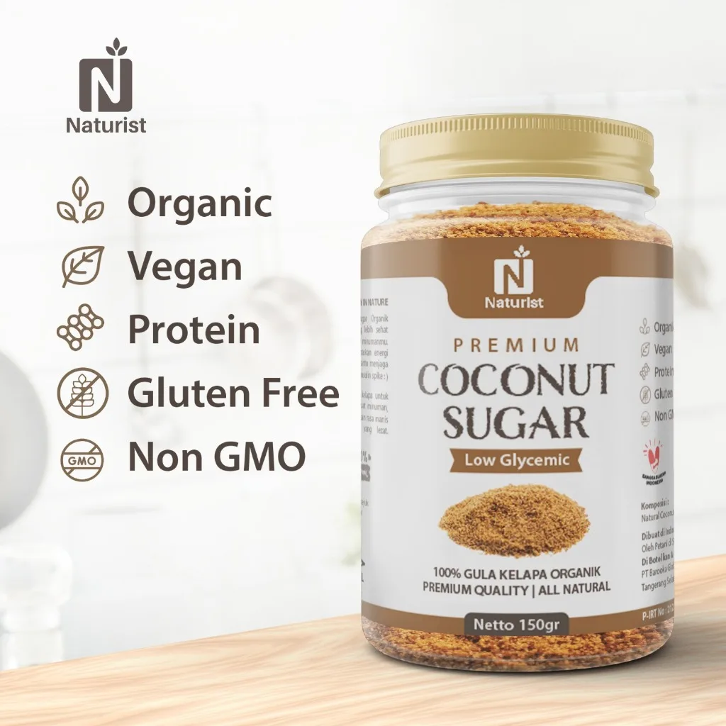 NATURIST Coconut Sugar Bubuk 150gr Gula Kelapa Alami Pemanis Alami Sehat