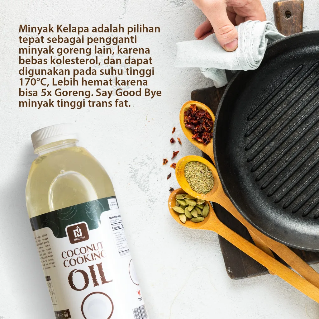NATURIST Minyak Kelapa Goreng 1 Liter Coconut Cooking Oil Minyak Sehat Alami untuk Memasak