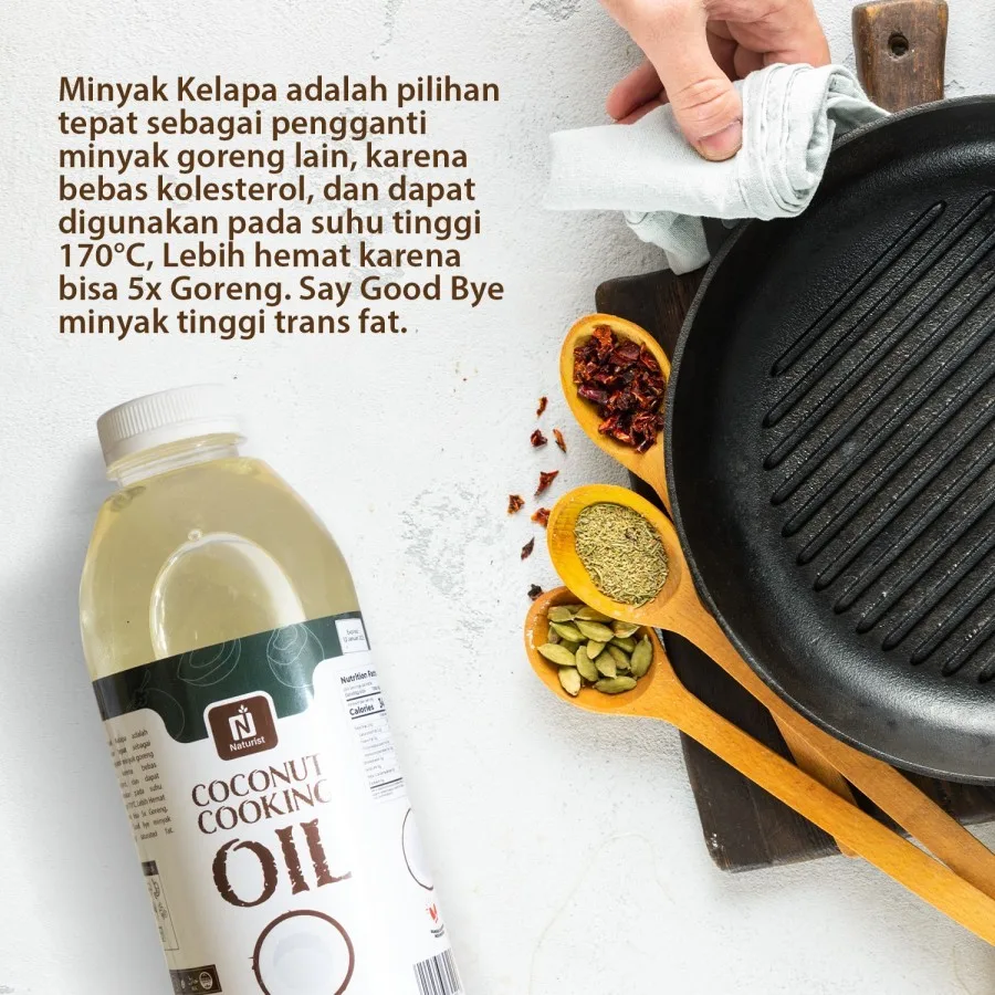NATURIST Coconut Cooking Oil 5L Minyak Goreng Kelapa Alami untuk Memasak