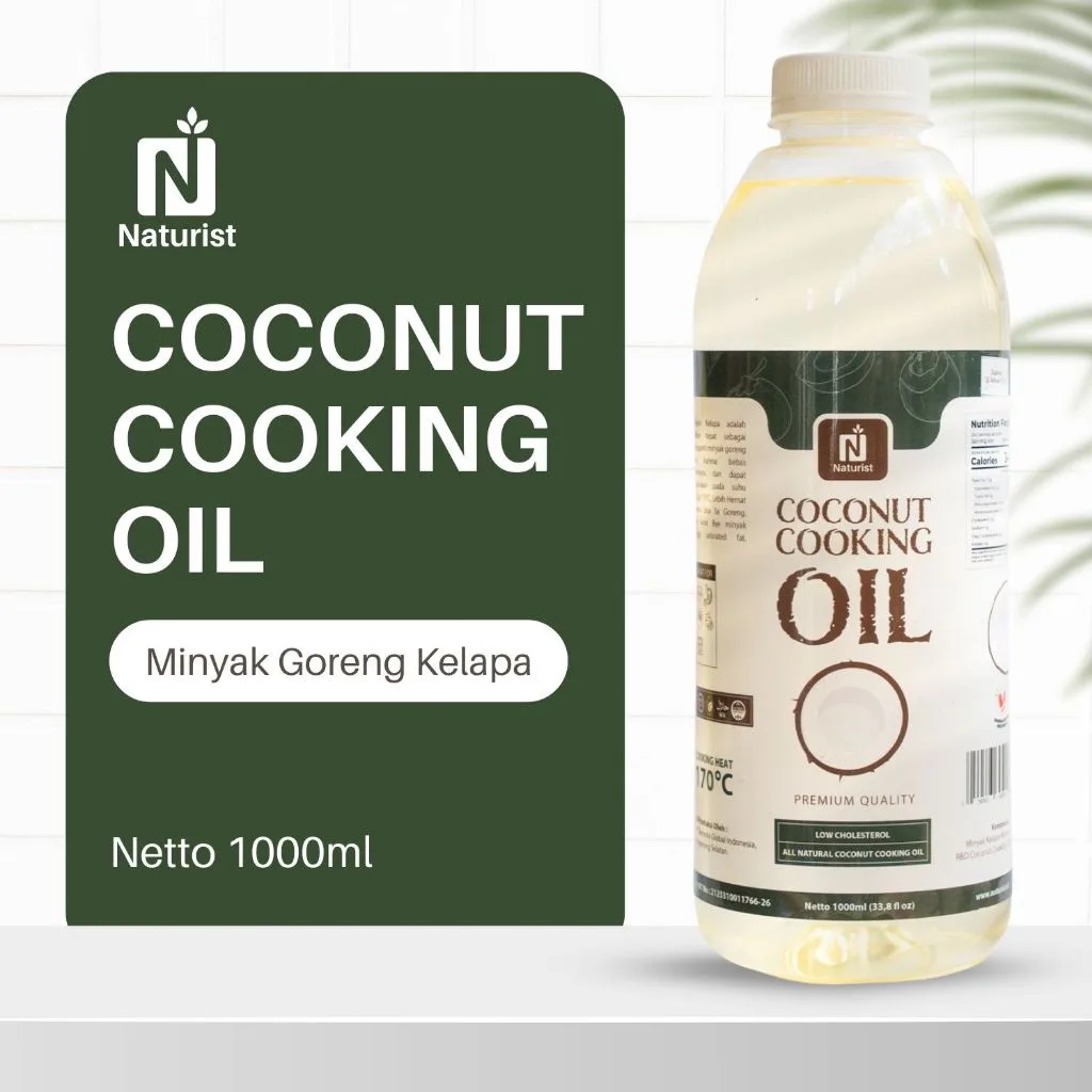 NATURIST Minyak Kelapa Goreng 1 Liter Coconut Cooking Oil Minyak Sehat Alami untuk Memasak