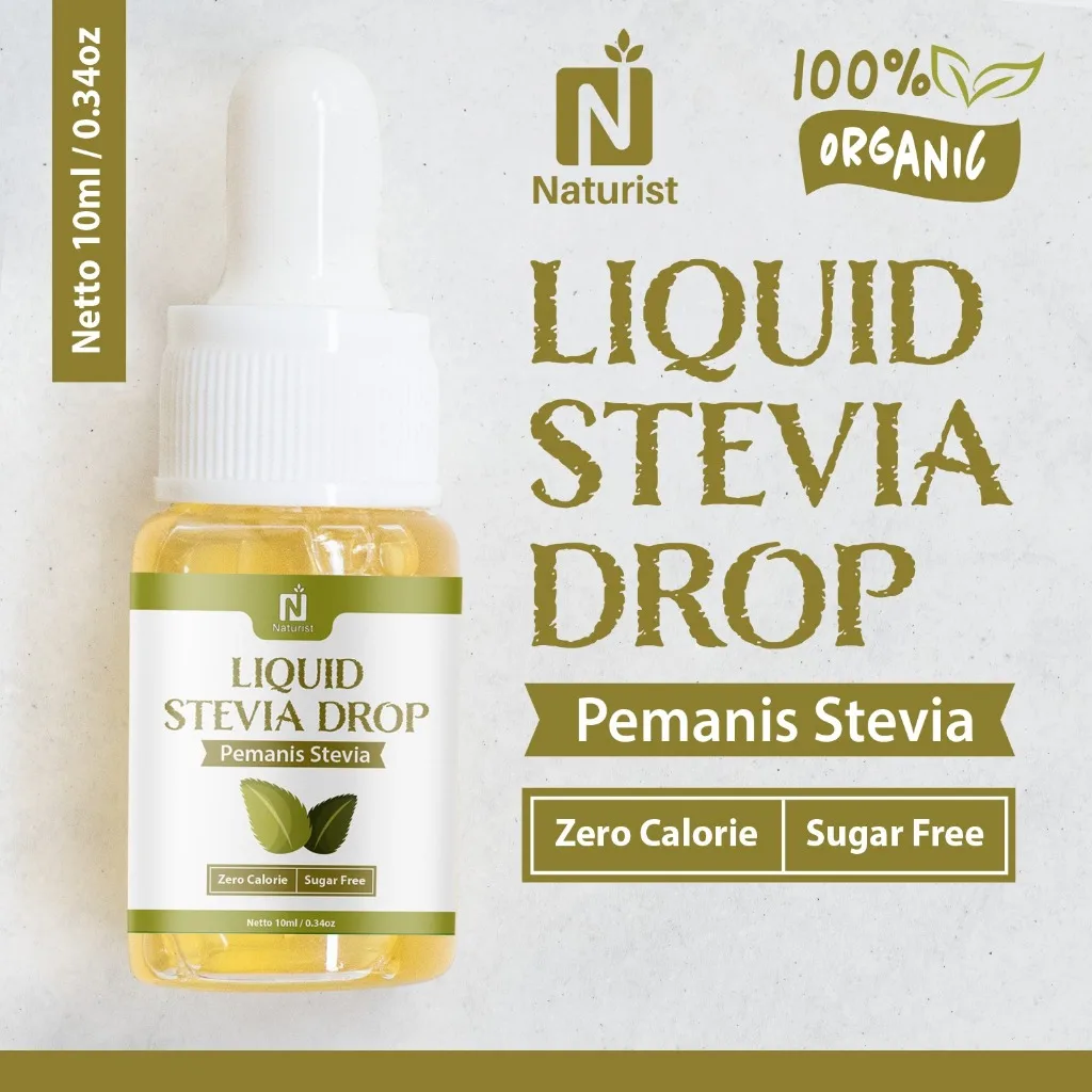 NATURIST Stevia Cair Tetes 10ml Gula Stevia Pemanis Alami Tanpa Kalori Pengganti Gula Tanpa Gula