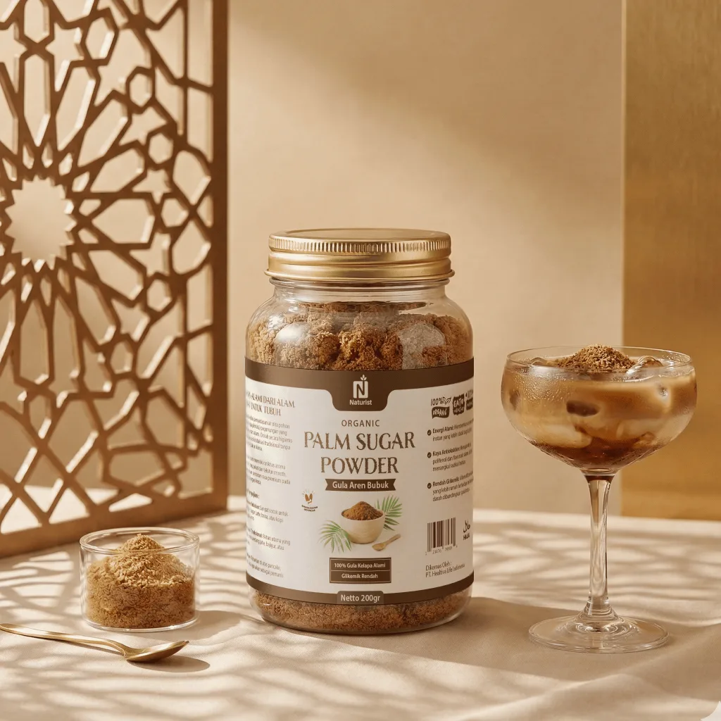 NATURIST Gula Aren Bubuk Organik 200gr Palm Sugar Powder Aren Asli Natural Manis Alami 200gr